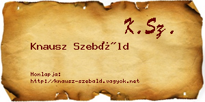 Knausz Szebáld névjegykártya
